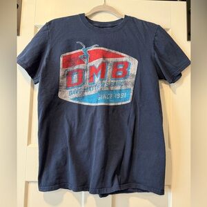 Navy Blue DMB Dave Matthews Band Graphic T-Shirt Size Medium